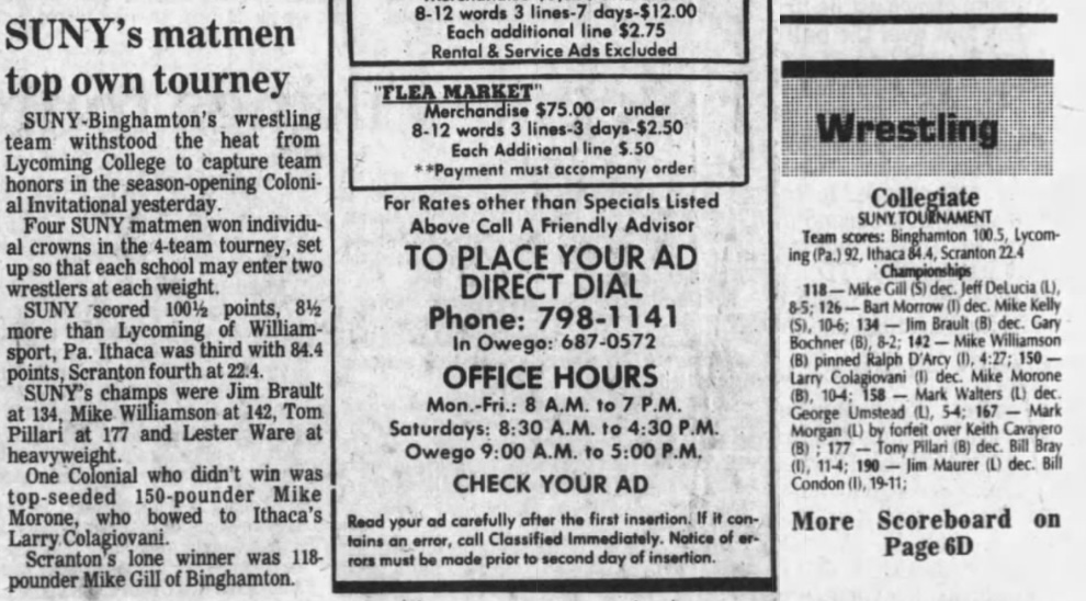 SUNYs matmen top own tourney