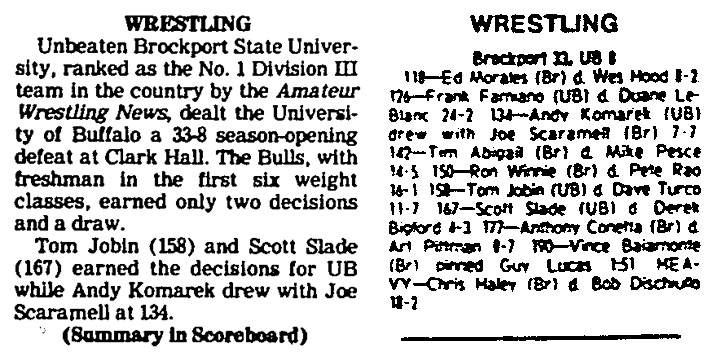 Brockport 33, Buffalo 8