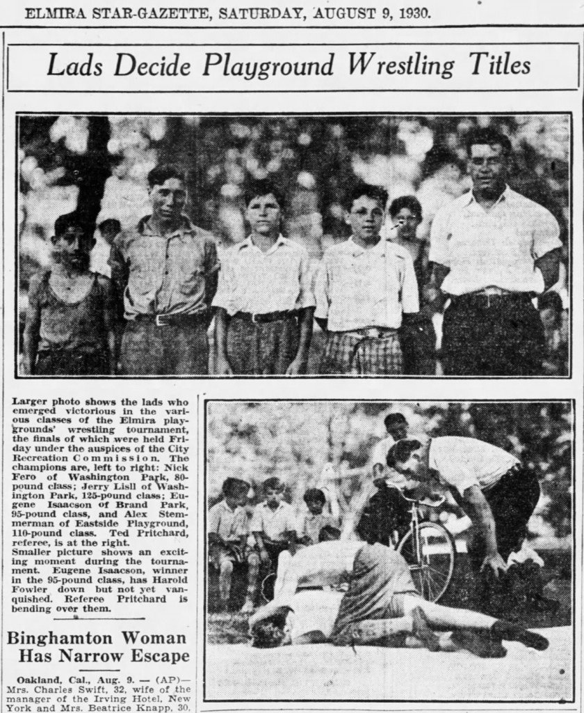Lads Decide Playground Wrestling Titles
