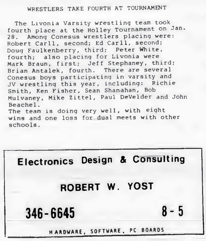 Livonia Wrestlers Take Fourth at Tournament