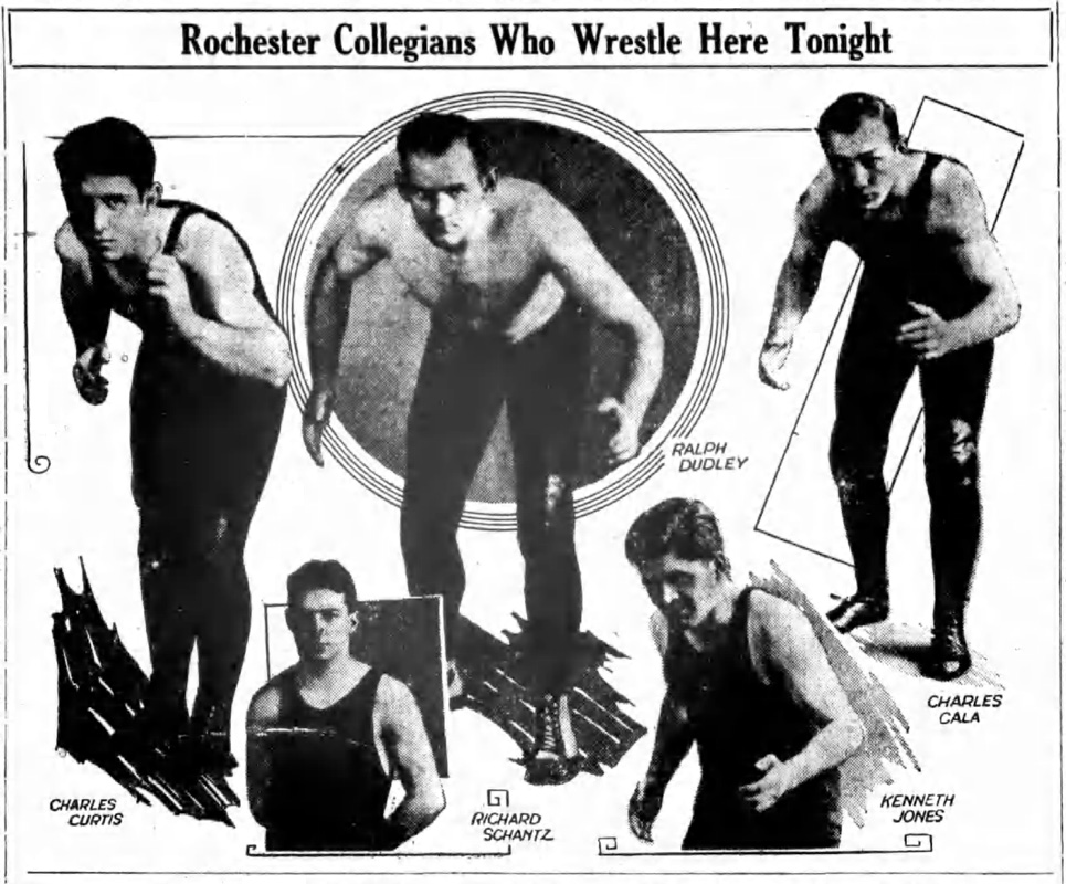 Rochester Collegians Who Wrestle Here Tonight
