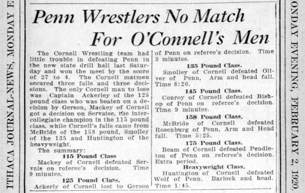 Penn Wrestlers No Match For O'Connell's Men