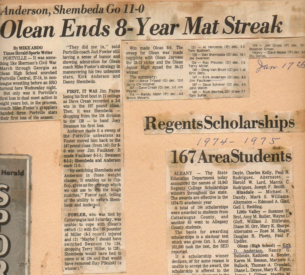 Olean Ends 8-Year Mat Streak