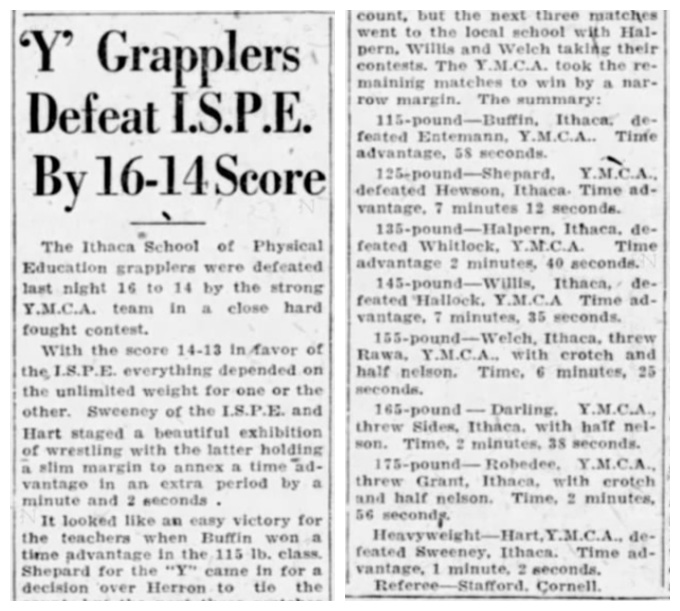 'Y' Grapplers Defeat I.S.P.E. By 16-14 Score