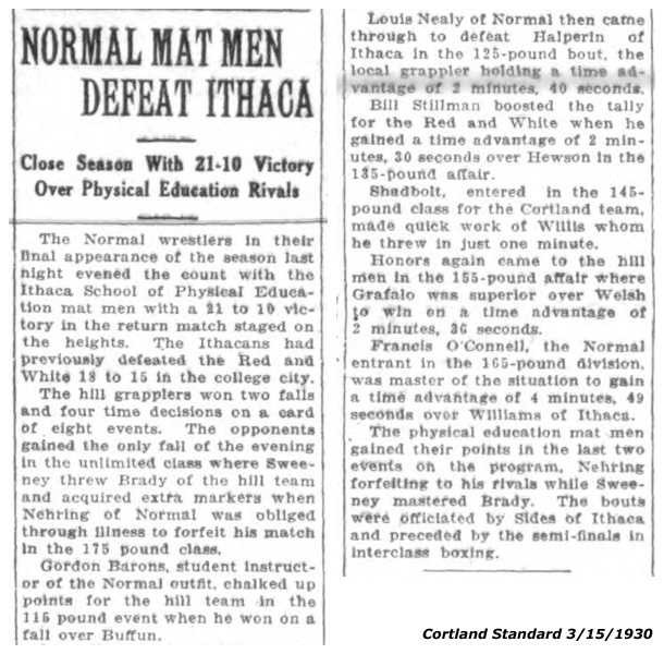 Normal Mat Men Defeat Ithaca