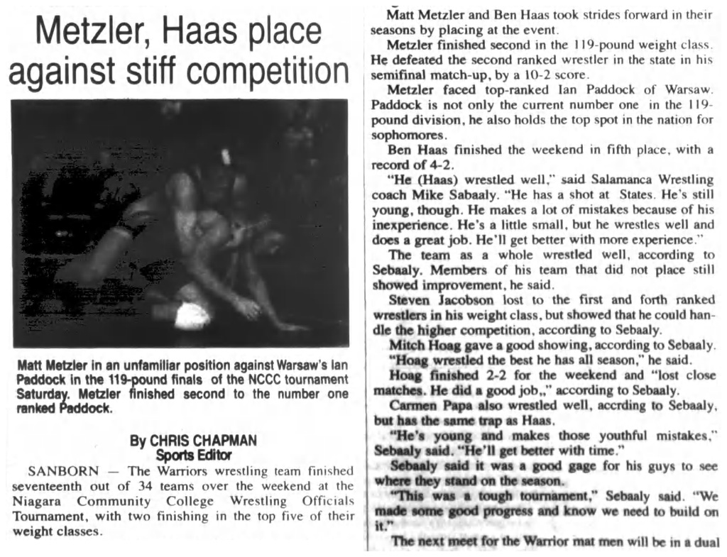 Metzler, Haas place against stiff competition