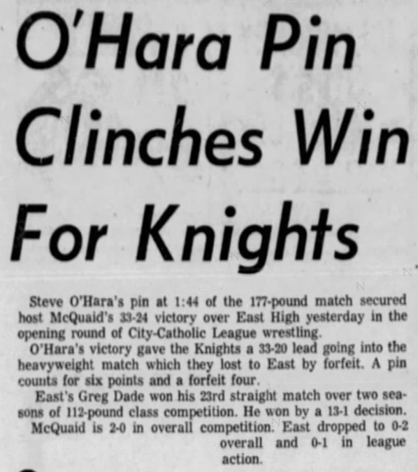 O'Hara Pin Clinches Win For Knights