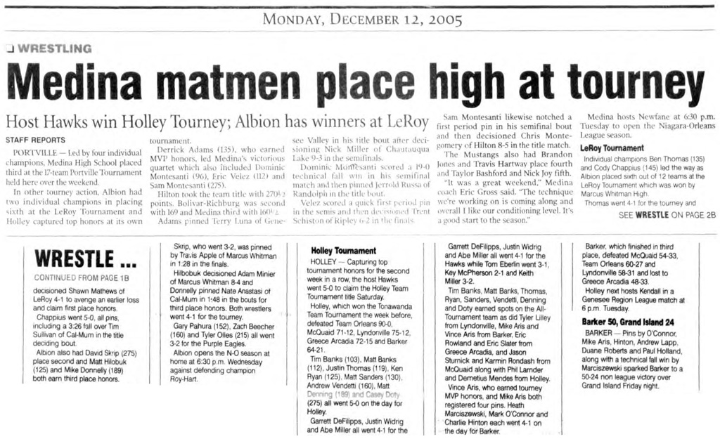 Albion has winners at Le Roy