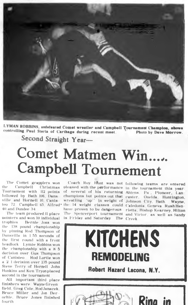 Comet Matmen Win... Campbell Tournament