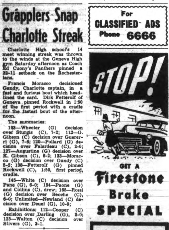 Grapplers Snap Charlotte Streak