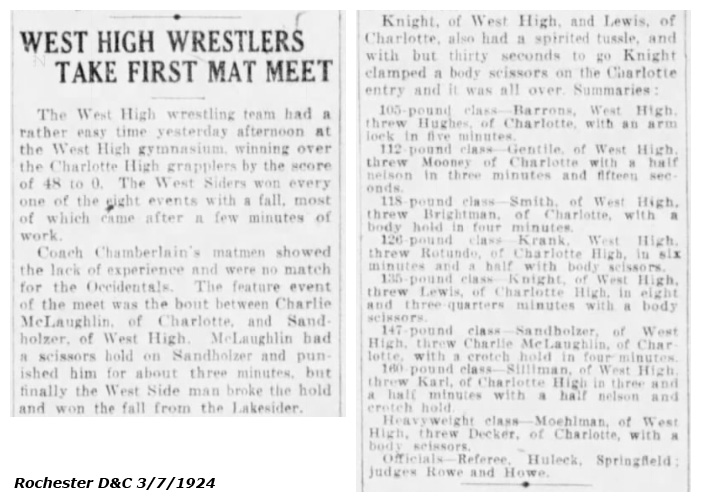 West High Wrestlers Take First Mat Meet