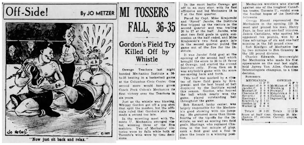 Wrestling meet with Toronto U.