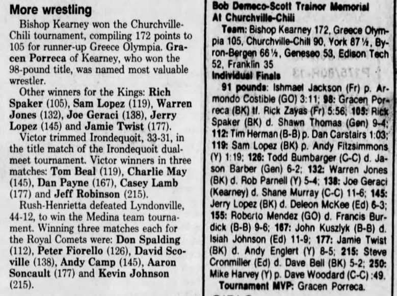 Bob DeMeco-Scott Trainor Memorial