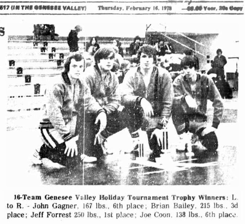 16-Team Genesee Valley Holiday Tournament Trophy Winners