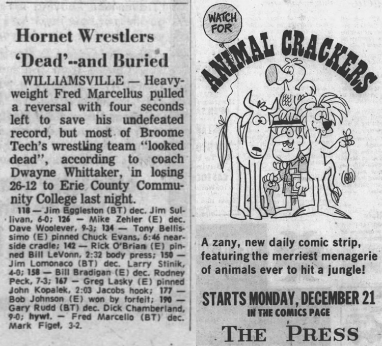 Hornet Wrestlers 'Dead' -- and Buried