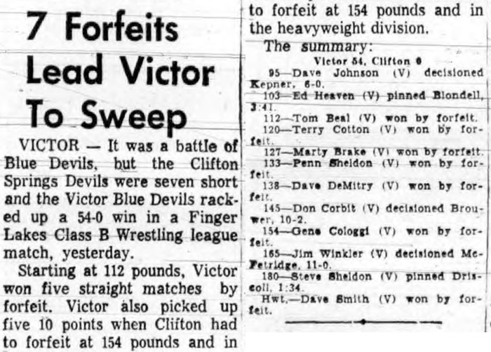 7 Forfeits Lead Victor To Sweep