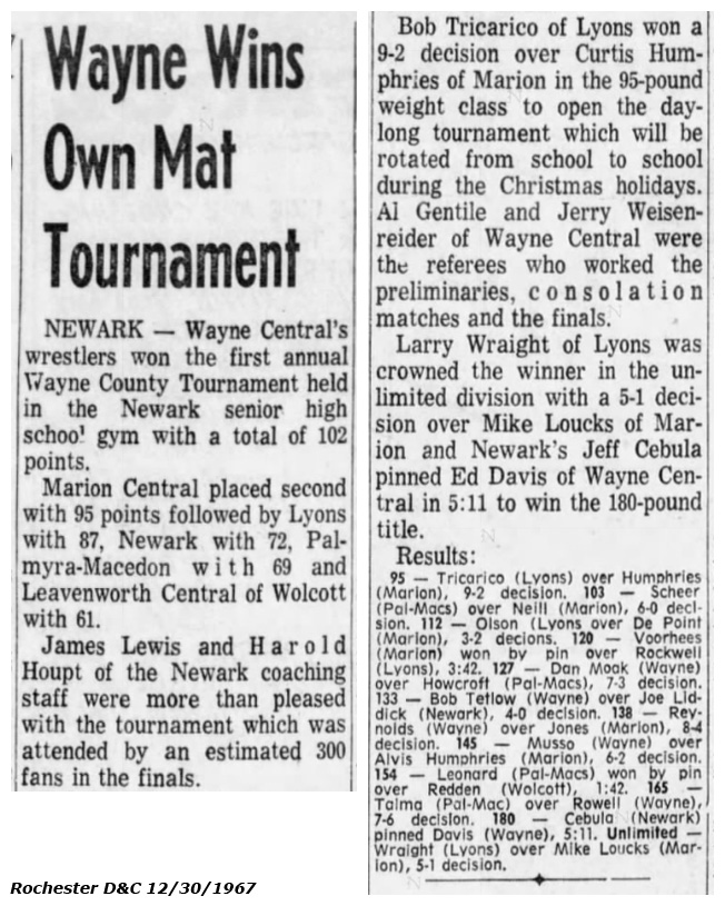 Wayne Wins Own Mat Tournament