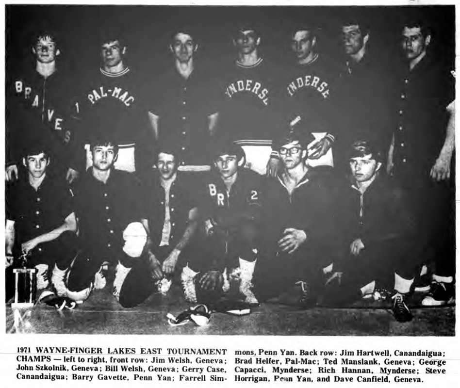 1971 Wayne-Finger Lakes East Tournament Champs