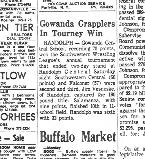 Gowand Grapplers In Tourney Win