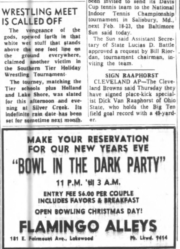 Wrestling Meet Is Called Off