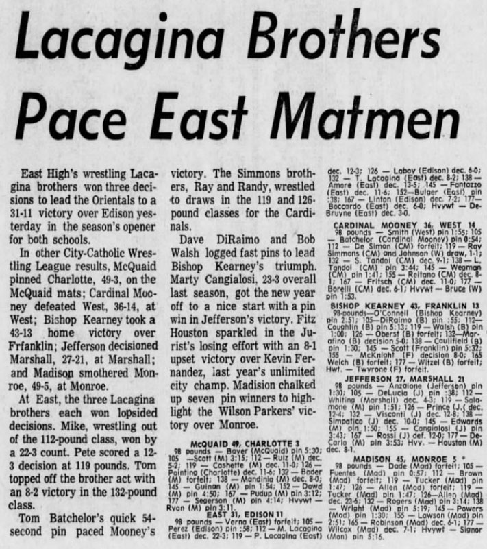 Madison smothered Monroe, 49-5