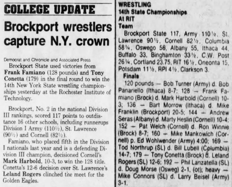 Brockport wrestlers capture N.Y. crown