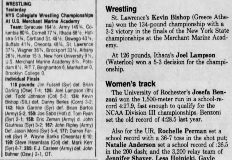 NYS Collegiate Wrestling Championships