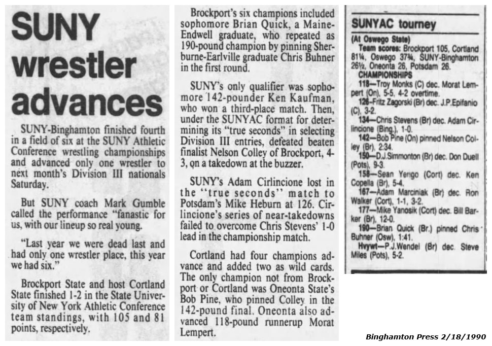 Binghamton wrestler advances