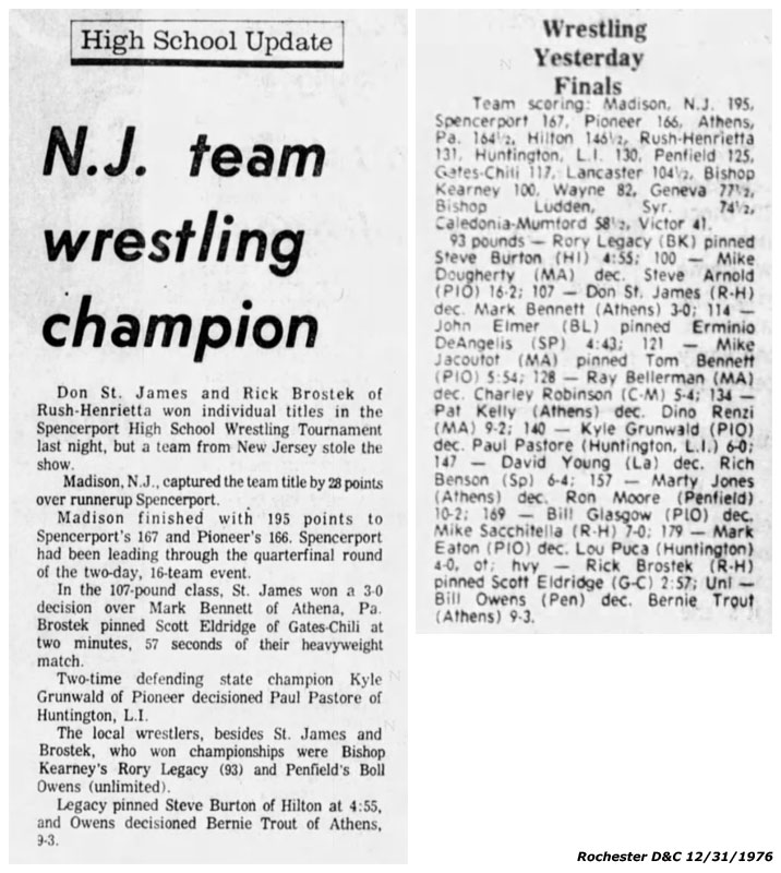 N.J. Team wrestling champion