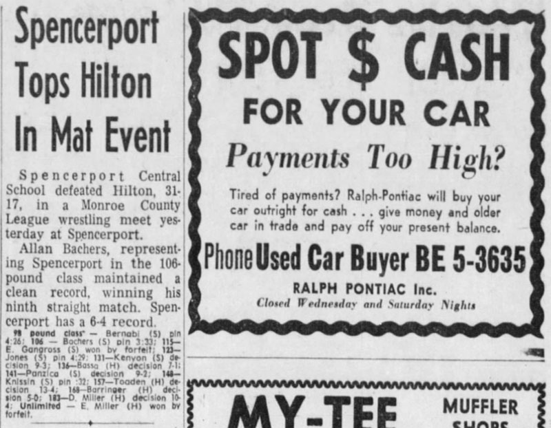 Spencerport Tops Hilton In Mat Event