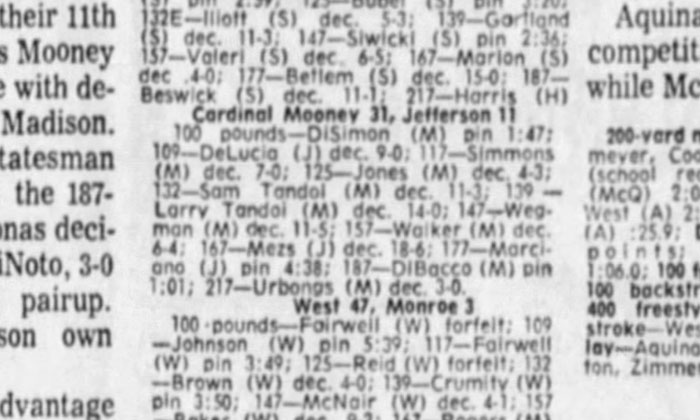 Cardinal Mooney 31. Jefferson 11