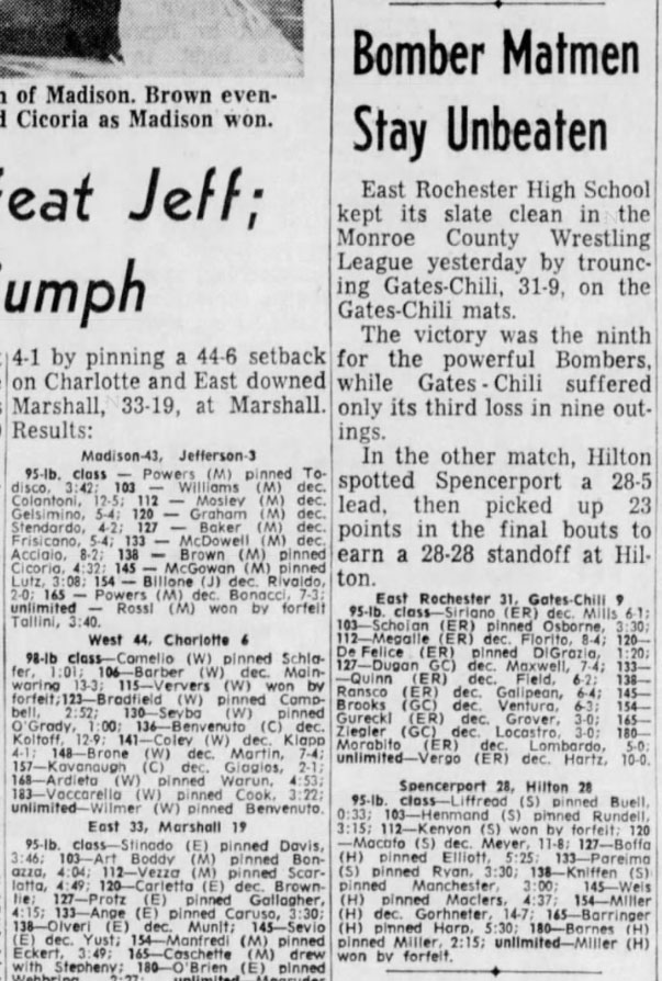 Bomber Matmen Stay Unbeaten