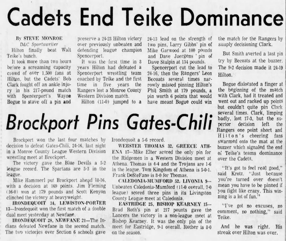 Brockport Pins Gates-Chili