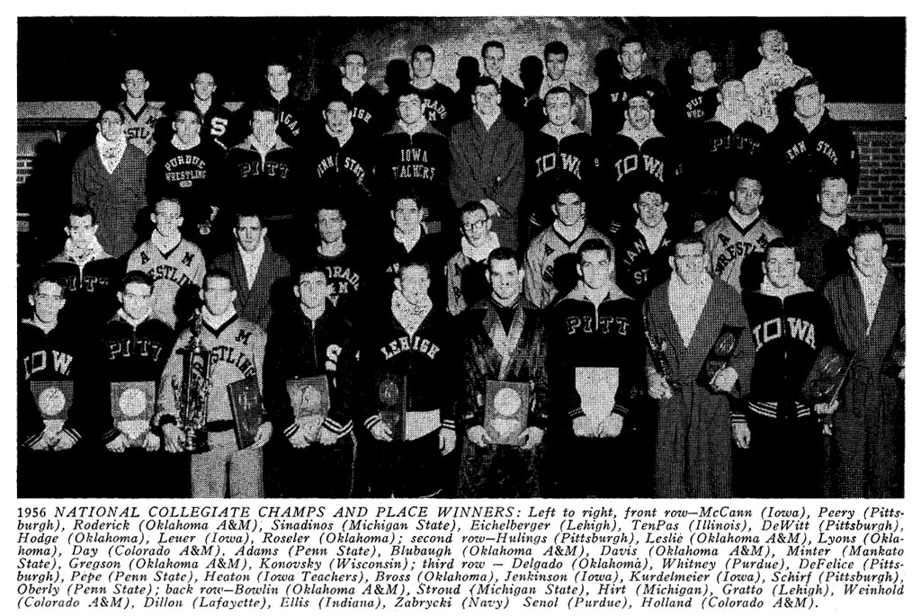 1956 National Collegiate Champs and Place Winners