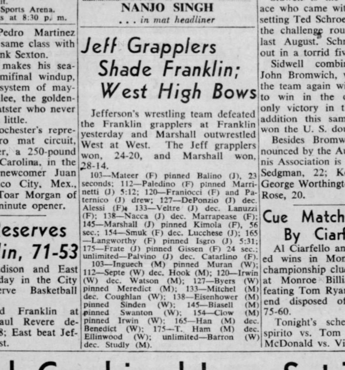 Jeff Grapplers Shade Franklin