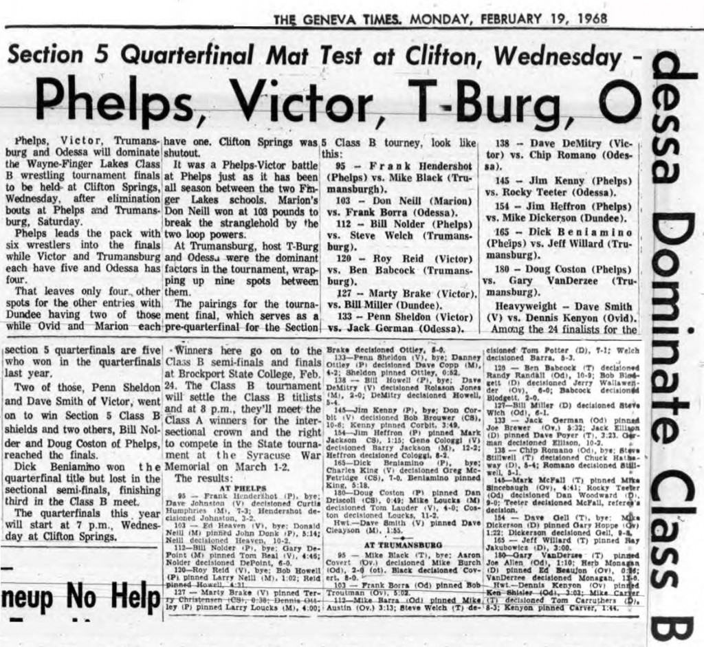 Phelps, Victor, T-Burg, Odessa Dominate Class B