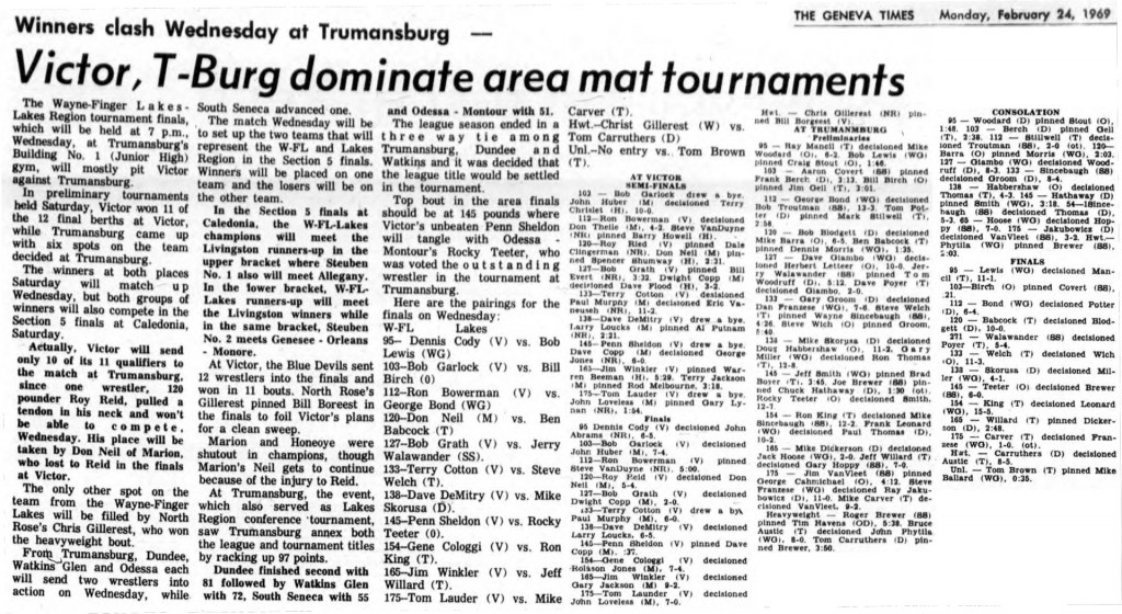 Victor, T-Burg dominate area mat tournaments