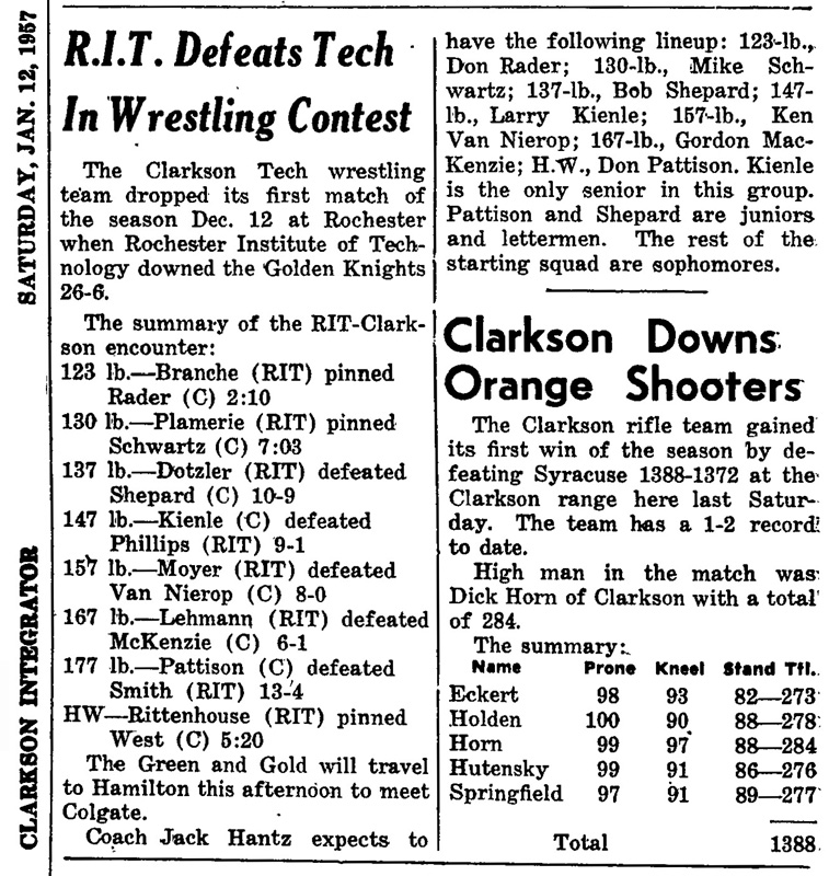 R.I.T. Defeats Tech In Wrestling Contest
