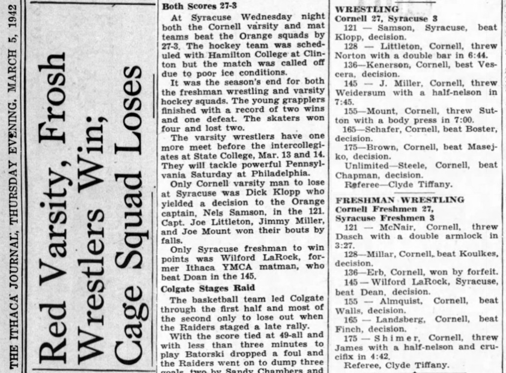 Red Varsity, Frosh Wrestlers Win