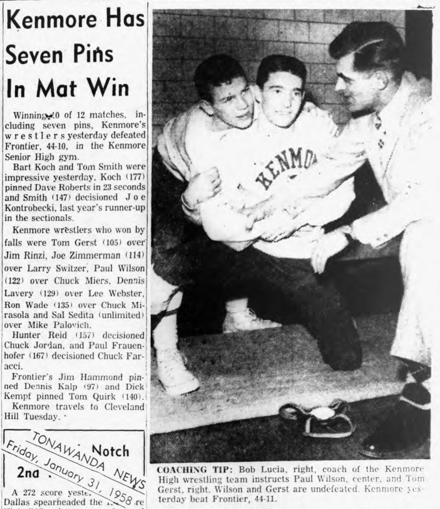 Kenmore Has Seven Pins In Mat Win