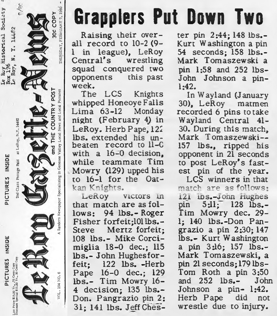 Grapplers Put Down Two