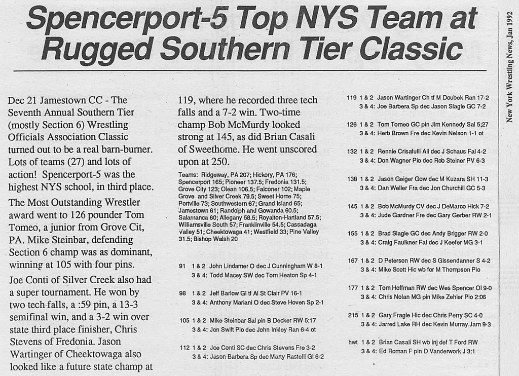 Spencerport Top NYS Team at Rugged Southern Tier Classic