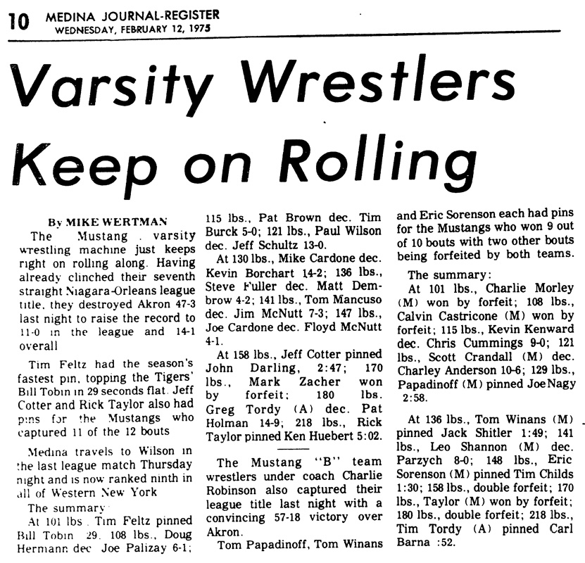 Medina Wrestlers Keep on Rolling