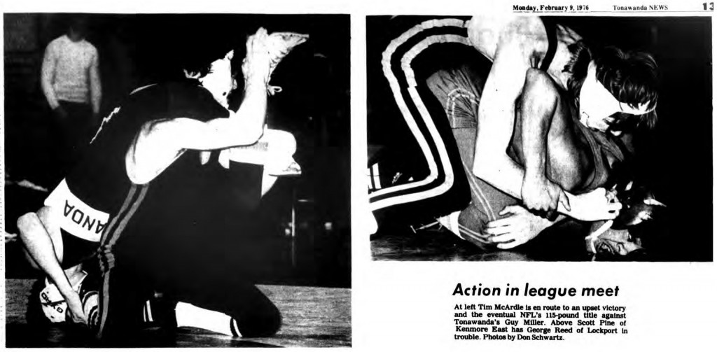 Action in league meet