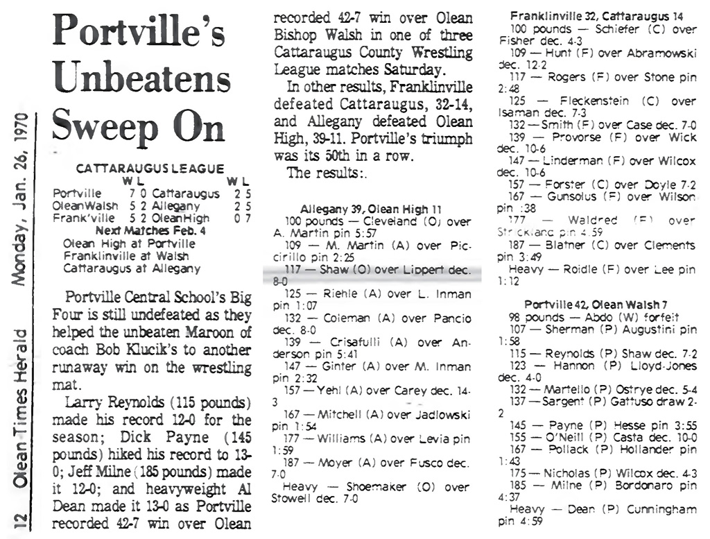 Franklinville Crushes Cattaraugus