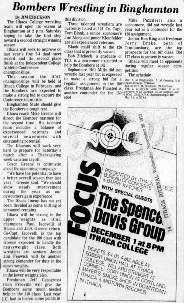 1973-1974 Ithaca Bombers