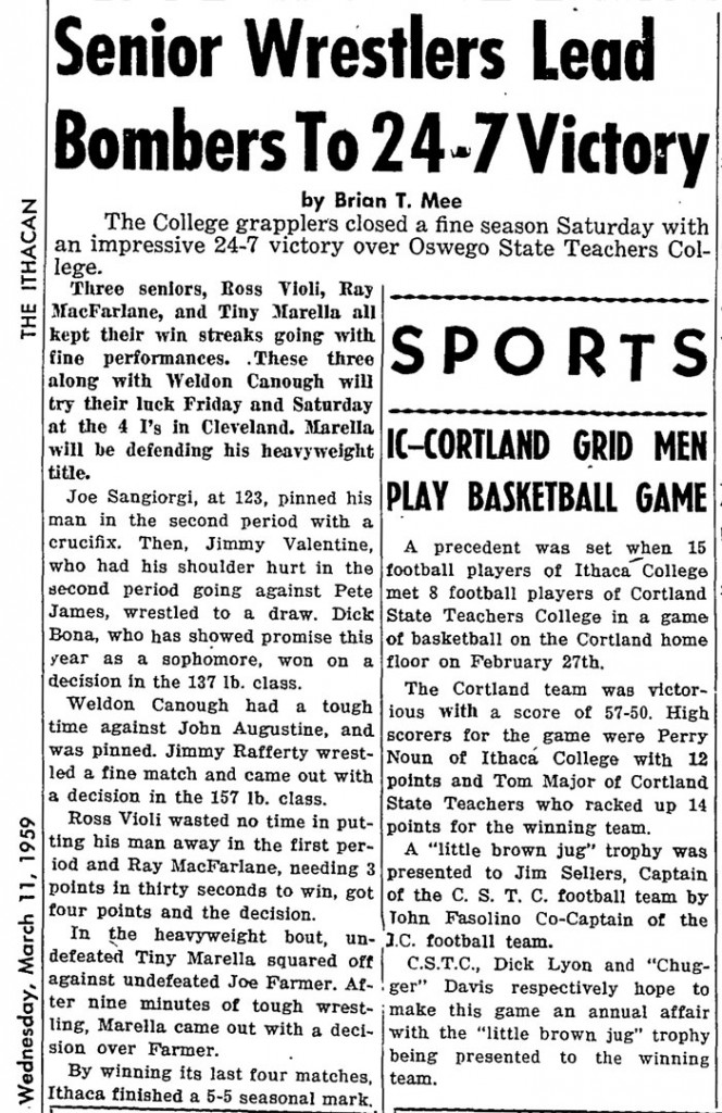 Senior Wrestlers Lead Bombers To 25-7 Victory