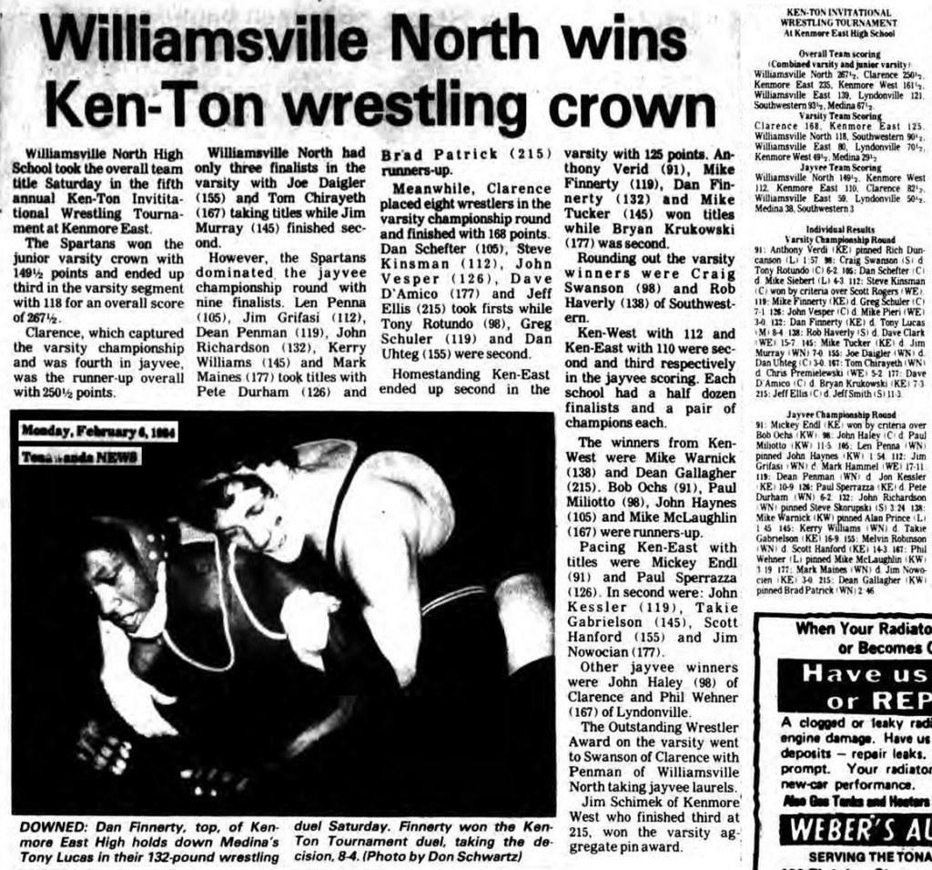 Williamsville North wins Ken-Ton wrestling crown