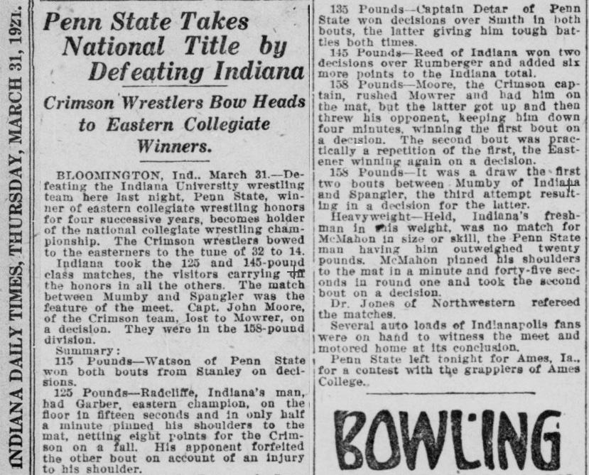 Penn State Takes National Title by Defeating Indiana