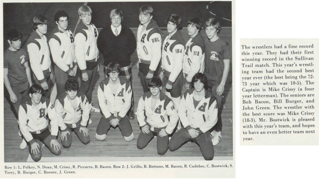 Hornell Red Raider Wrestling 1974-75